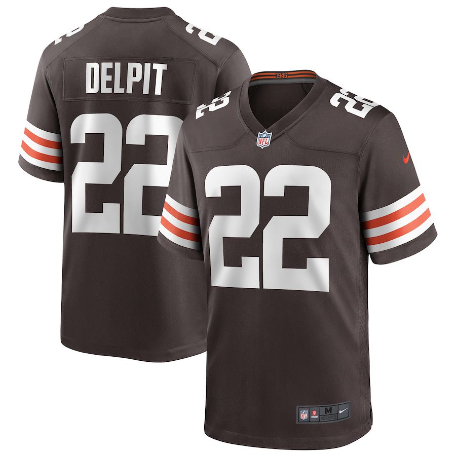 Men Cleveland Browns #22 Grant Delpit Nike Brown Player Game NFL Jersey